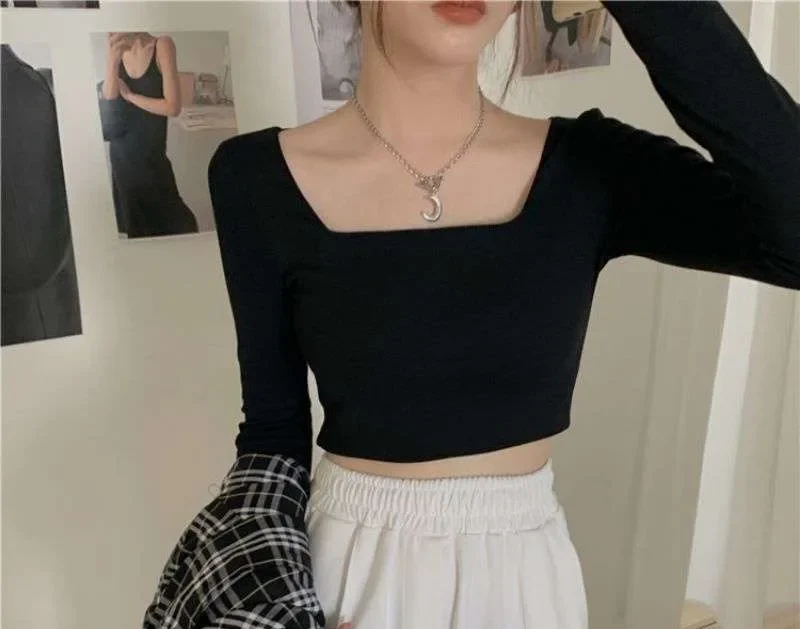 brd 44261 frisbee atasan wanita crop top lengan panjang korea full01