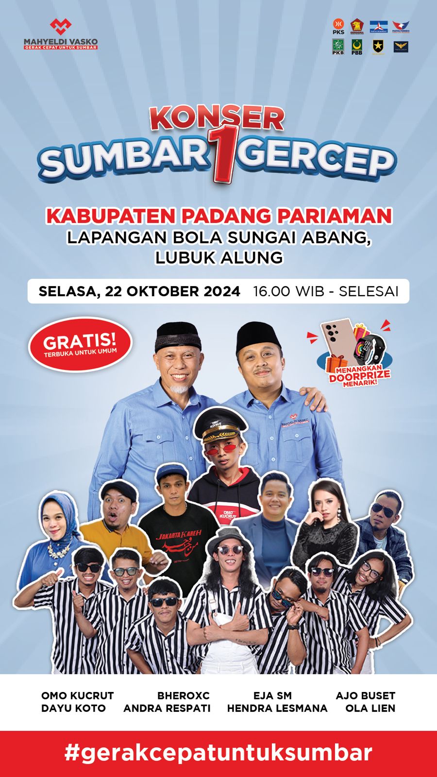 Lapangan Bola Sungai Abang Pariaman Siap Gegap Gempita dengan Konser Sumbar Gercep
