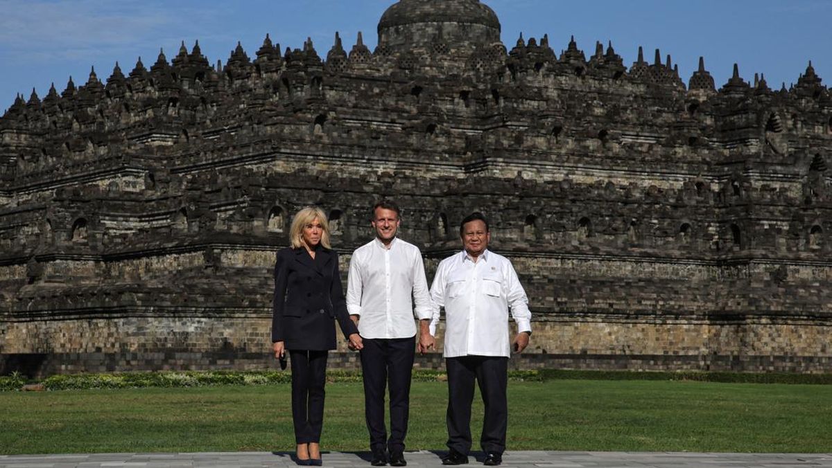Presiden Macron Kunjungi Borobudur, Eratkan Kolaborasi Budaya