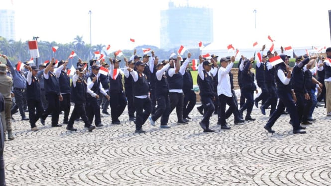 Polri Gelar Devile Akbar, Satpam dan Warga Meriahkan!