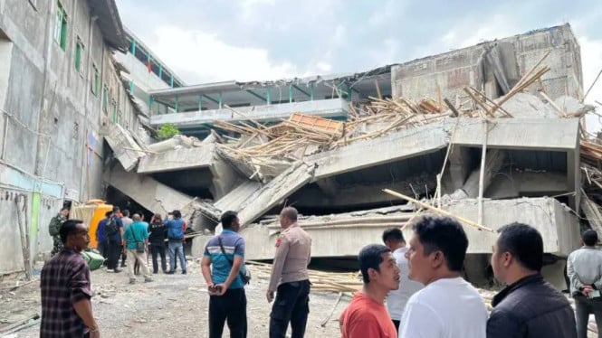 Musala Ponpes Sidoarjo Ambruk Timpa Santri Saat Salat Ashar