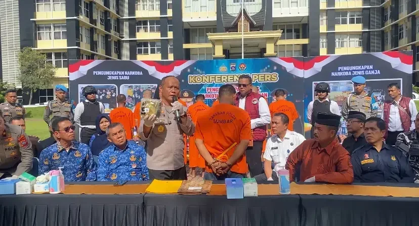 Polda Sumbar Bongkar Jaringan Internasional, 50 Kg Sabu Dimusnahkan