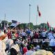 pekik-‘free-palestine’-di-patung-kuda,-serukan-hentikan-genosida