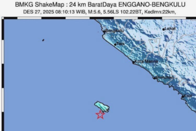 Gempa M5,6 Guncang Enggano, Bengkulu: Subduksi Lempeng Jadi Pemicu