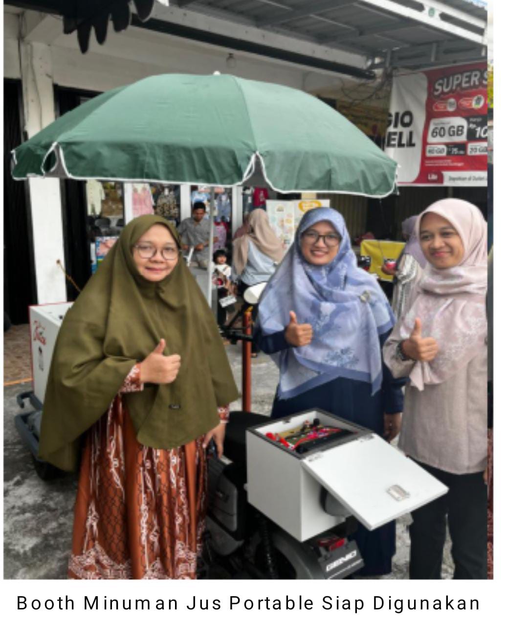 pnp-berdayakan-umkm,-ciptakan-booth-sepeda-listrik-portabel-jualan-jus