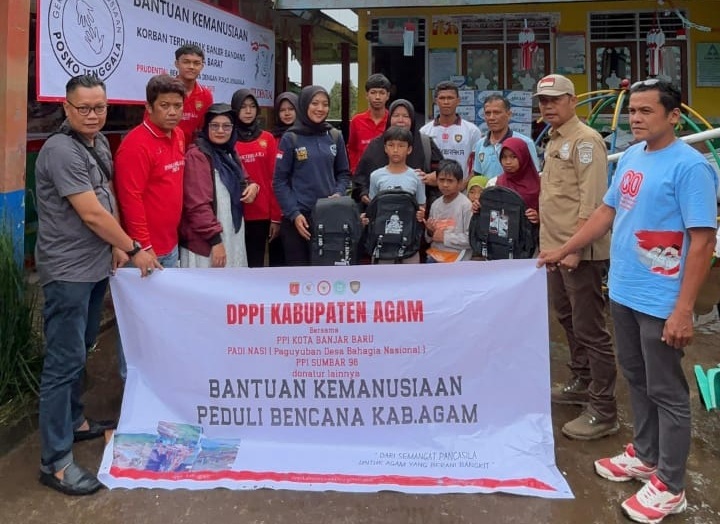 DPPI Agam Ulurkan Bantuan, Korban Bencana Tersenyum Kembali