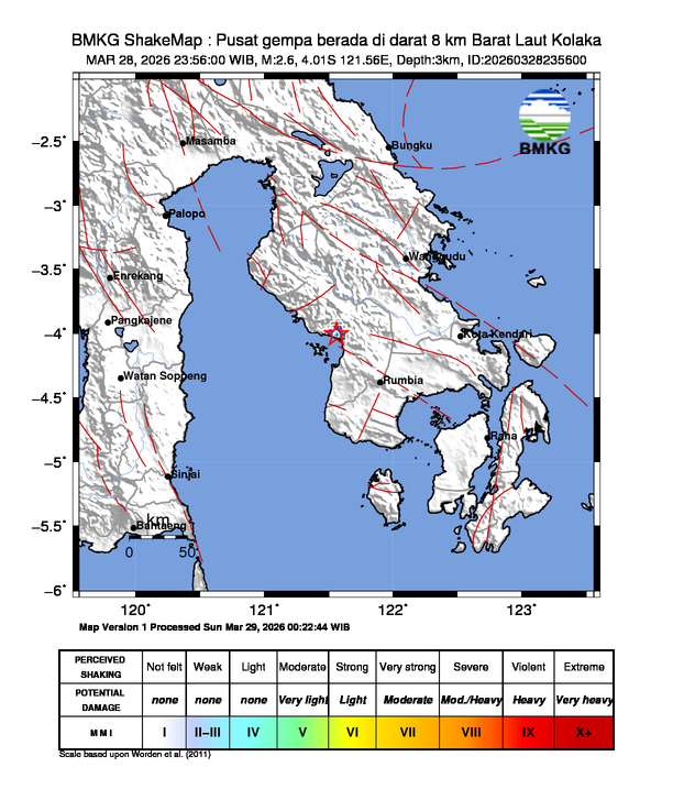 Gempa M 2.6 Guncang Kolaka, Warga Rasakan Getaran, Tetap Waspada!