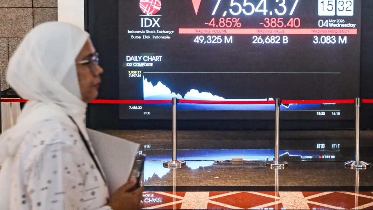 IHSG Ditutup Melemah 2,86 Persen Akibat Penurunan Harga Saham Tambang