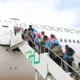 Sebanyak 391 jemaah haji Kloter 07 Embarkasi Padang resmi diberangkatkan menuju Madinah melalui Bandara Internasional Minangkabau, Jumat (1/5/2026)