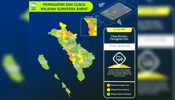 BMKG Peringatkan Gelombang Tinggi di Perairan Sumbar Selama Empat Hari
