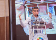 Menaker Yassierli dalam Rapat Kerja Nasional (Rakernas) Konfederasi Serikat Pekerja Indonesia (KSPI) 2026 di Jakarta, Selasa (23/6/2026). Foto : Humas Kemnaker