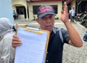 Koordinator aksi, Jamalus saat aksi di Kantor KAN Lubuk Kilangan, Senin (29/6/2026. Foto : Ija Aldi