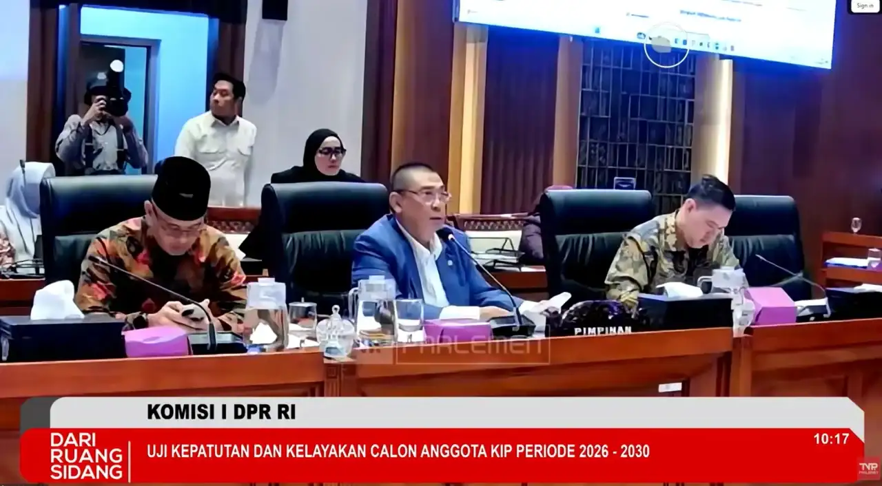 Uji Kelayakan dan Kepatuan Calon Anggota Komisi Informasi Pusat periode 2026-2030 oleh Komisi I DPR RI di Senayan, Jakarta, Rabu (24/6/2026). Foto : Istimewa