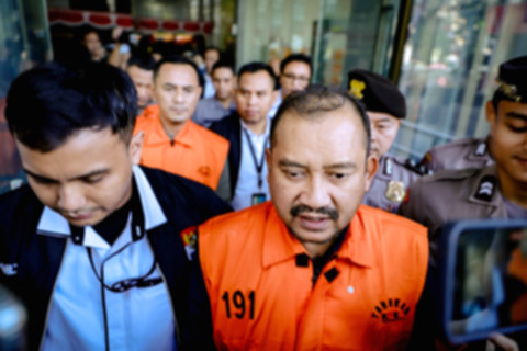 Plt Direktur Penyidikan KPK Achmad Taufik Hussein saat memberikan keterangan pers terkait kasus pemerasan