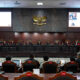 Gedung Mahkamah Konstitusi di Jakarta tempat putusan terkait pemisahan anggaran program Makan Bergizi Gratis dibacakan.