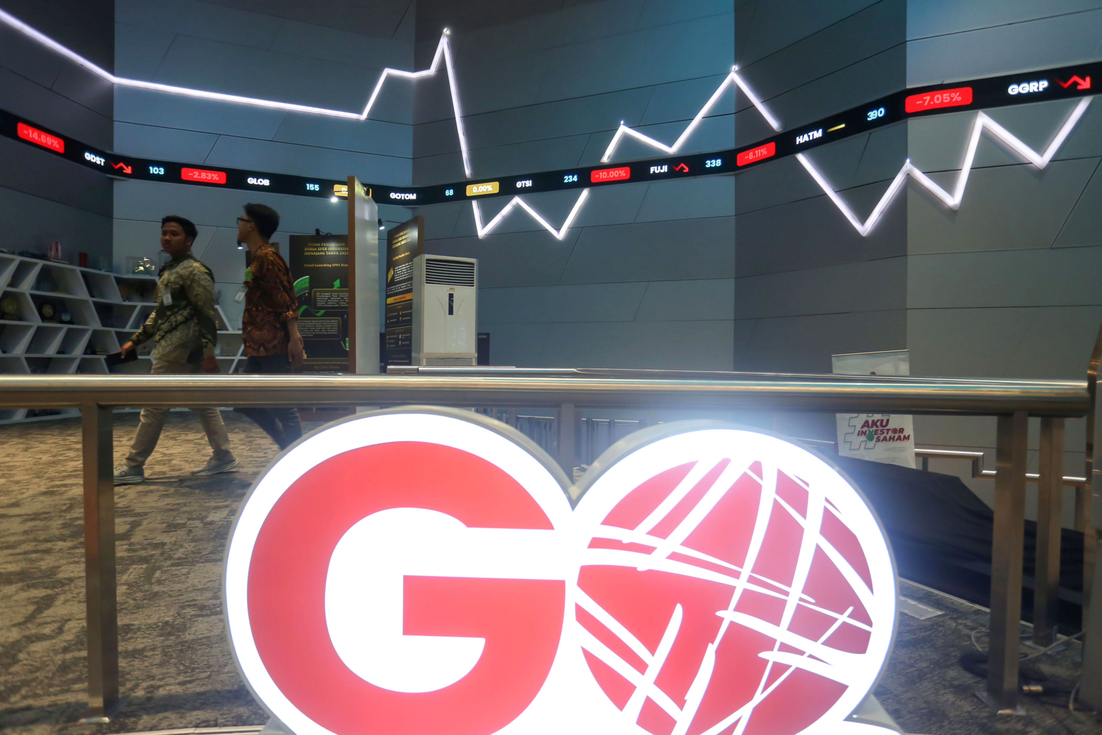 Tampilan layar data perdagangan Bursa Efek Indonesia yang menunjukkan penguatan IHSG ke level 6.175.