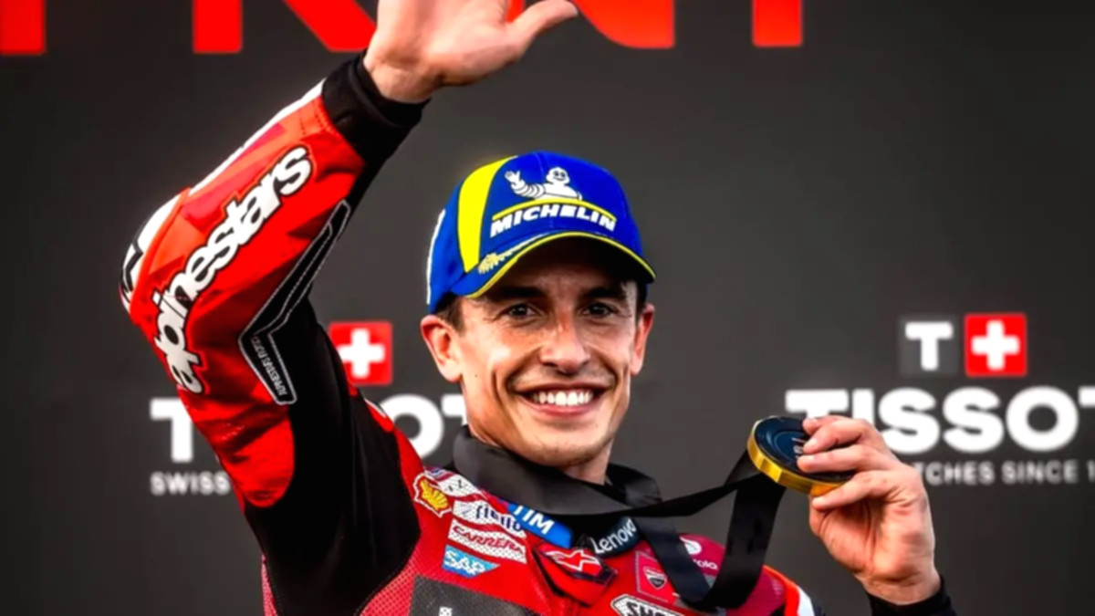 Marc Marquez mengendarai motor Ducati Lenovo saat berlaga di MotoGP Jerman 2026