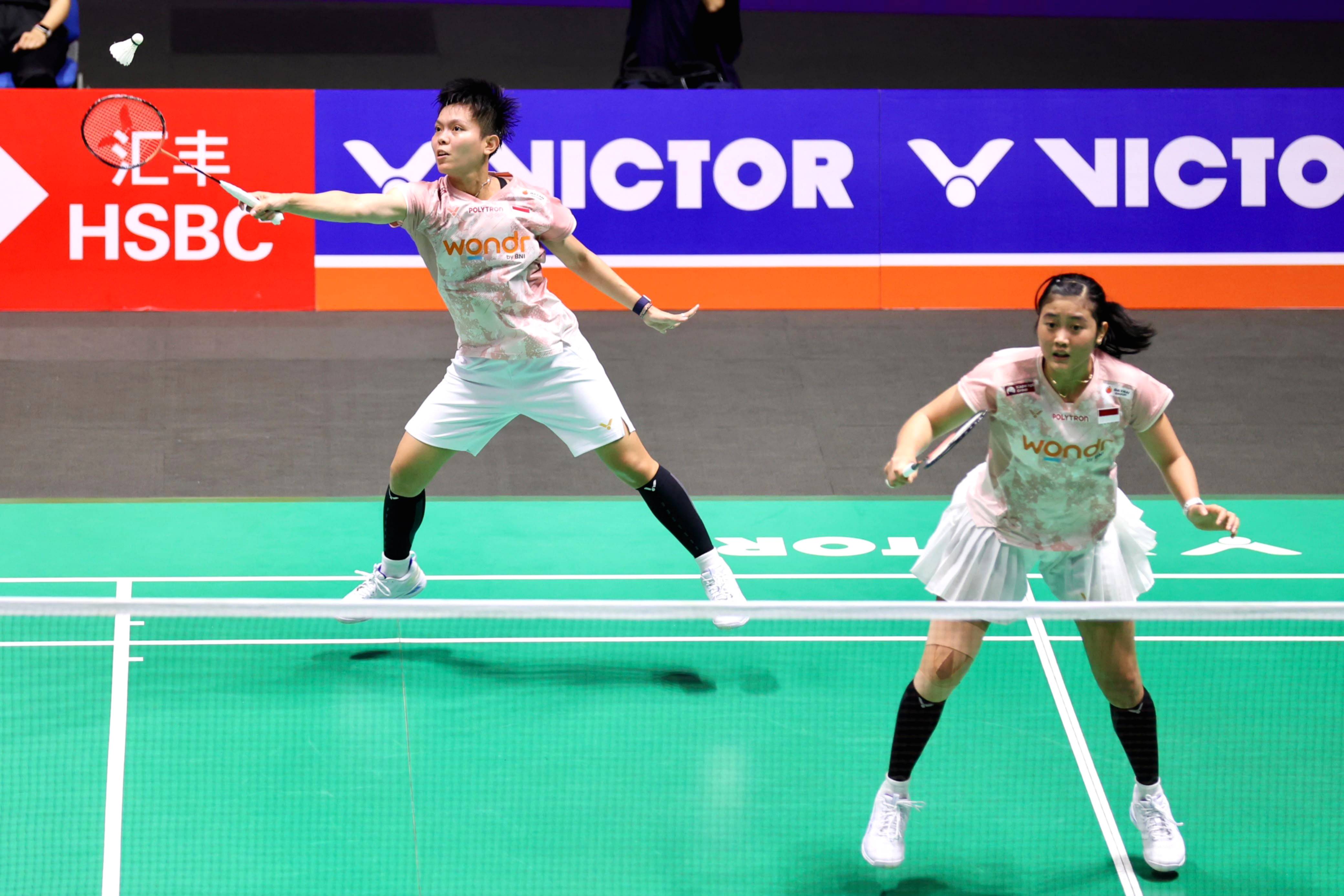 Amallia Cahaya Pratiwi dan Siti Fadia Silva Ramadhanti saat bertanding di China Open 2026