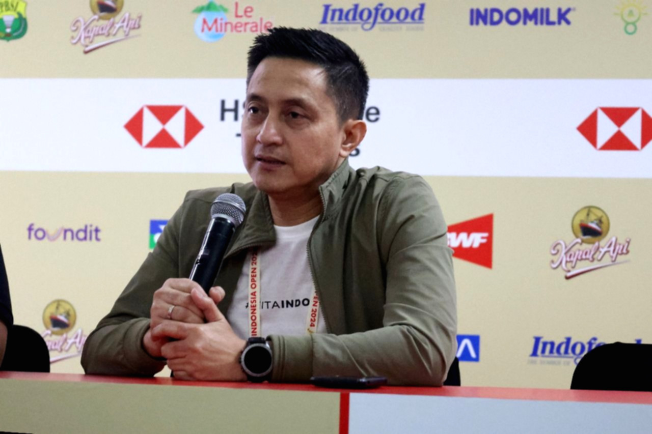 Sekretaris Jenderal PP PBSI Ricky Soebagdja memberikan keterangan resmi terkait penyesuaian atlet Kejuaraan Dunia BWF 2026.