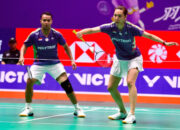 Rehan Naufal Kusharjanto dan Gloria Emanuelle Widjaja saat bertanding di lapangan bulu tangkis Taipei Open 2026