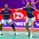 Rehan Naufal Kusharjanto dan Gloria Emanuelle Widjaja saat bertanding di lapangan bulu tangkis Taipei Open 2026