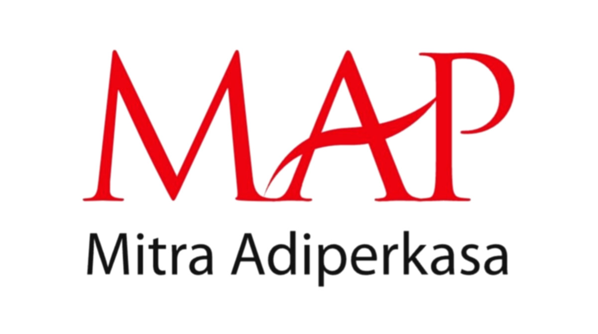 Logo PT Mitra Adiperkasa Tbk (MAPI) di gedung perkantoran