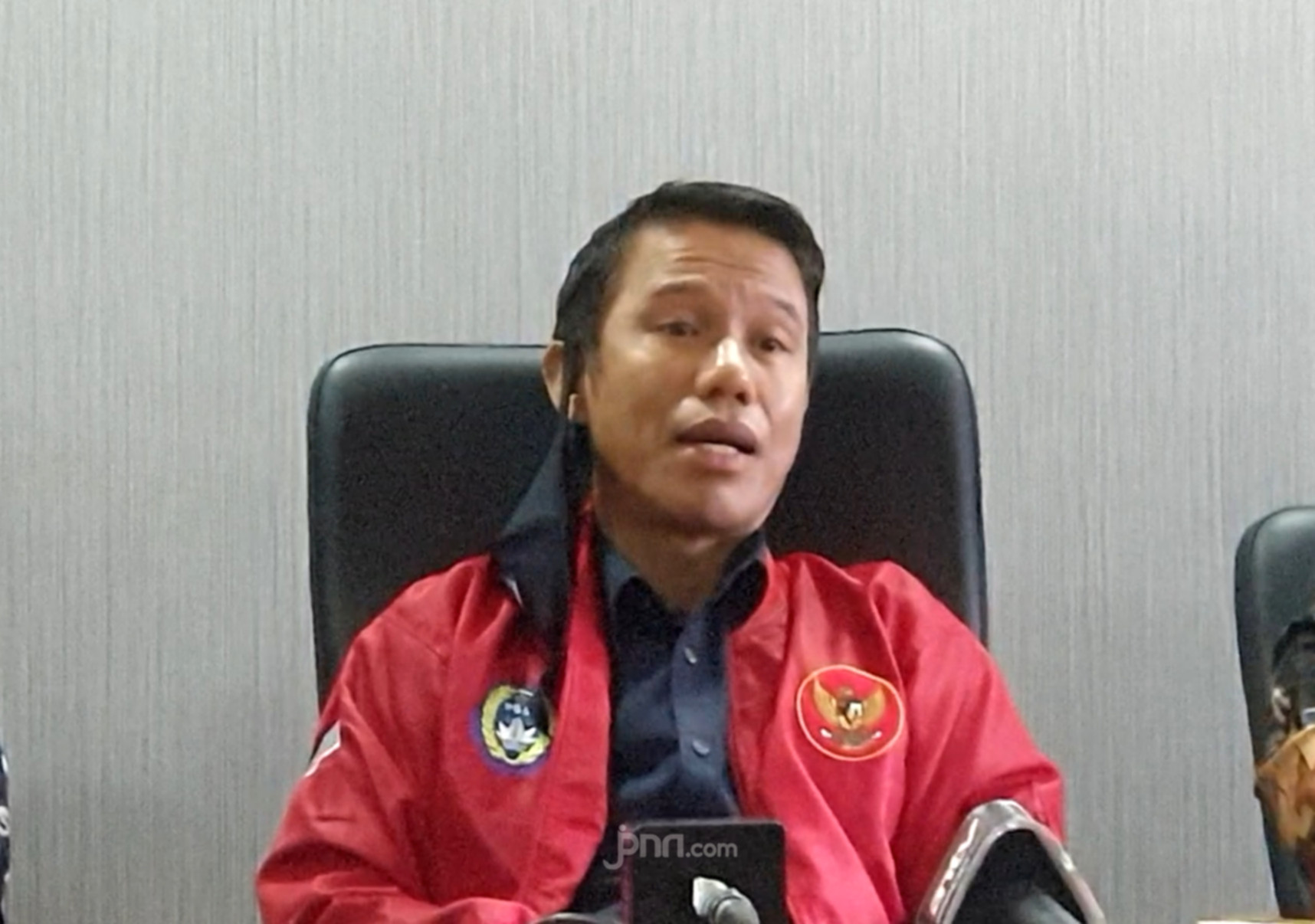 Sekjen PSSI Yunus Nusi memberikan keterangan pers terkait kegagalan Timnas Indonesia di Piala AFF 2026.