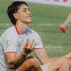 Para pemain Timnas Indonesia merayakan kemenangan 3-0 atas Timor Leste di Chonburi Daikin Stadium.