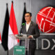 Direktur Utama Bursa Efek Indonesia Jeffrey Hendrik saat memberikan keterangan terkait rencana IPO BUMN Danantara.