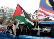 Kontainer di Pelabuhan Tanjung Pelepas yang disita otoritas Malaysia karena diduga terkait ekspor ilegal ke Israel.