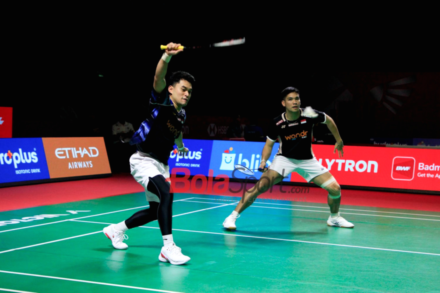 Leo Rolly Carnando dan Daniel Marthin bersiap menghadapi babak final Taipei Open 2026 di Taipei Arena.